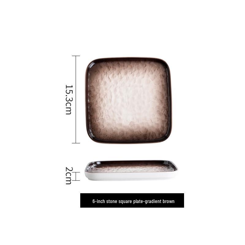 Nordic Square White Ceramic Dinner Plate