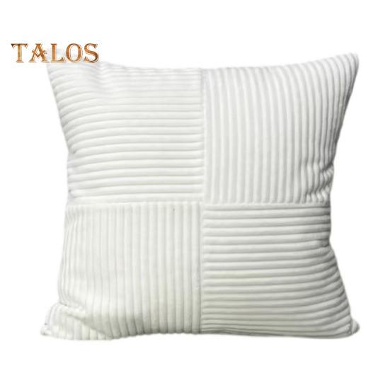 

Наволочка для подушки с полосатым узором, контрастного цвета, с застежкой-молнией, 45*45 см, наволочка для подушки для спальни, гостиной, дивана, новогодней вечеринки белый