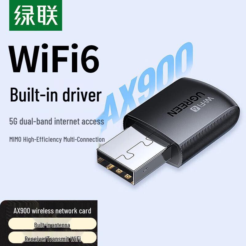 

Ugreen AX900 Driver-Free Dual-Band USB WiFi Adapter