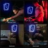 Cross-Border LED Neon Blue Playing Card Light - DIY Creative Shape Letter Sign