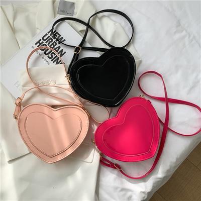 Cute Peach Heart Small Bag Women's New Trendy Fashion Messenger Bag Simple Foreign Fashion Popular Women's Bag Shoulder Bag