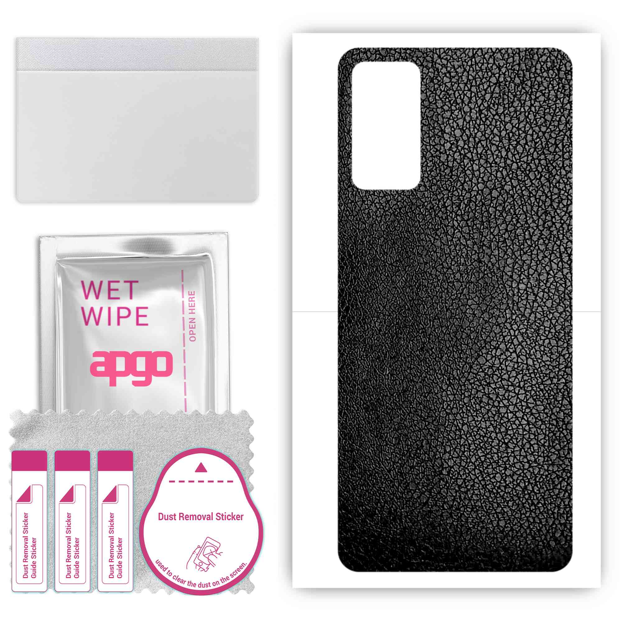 

Apgo Protective Skin Sticker для задньої панелі, сумісної з Honor 30 Youth Edition, Wrap Film, Foil, Vinyl - Pattern Black Leather