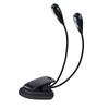 Clip On Music Stand Book Reading Mini Double Adjustable Arms Light LED Lamp (8 Beads)