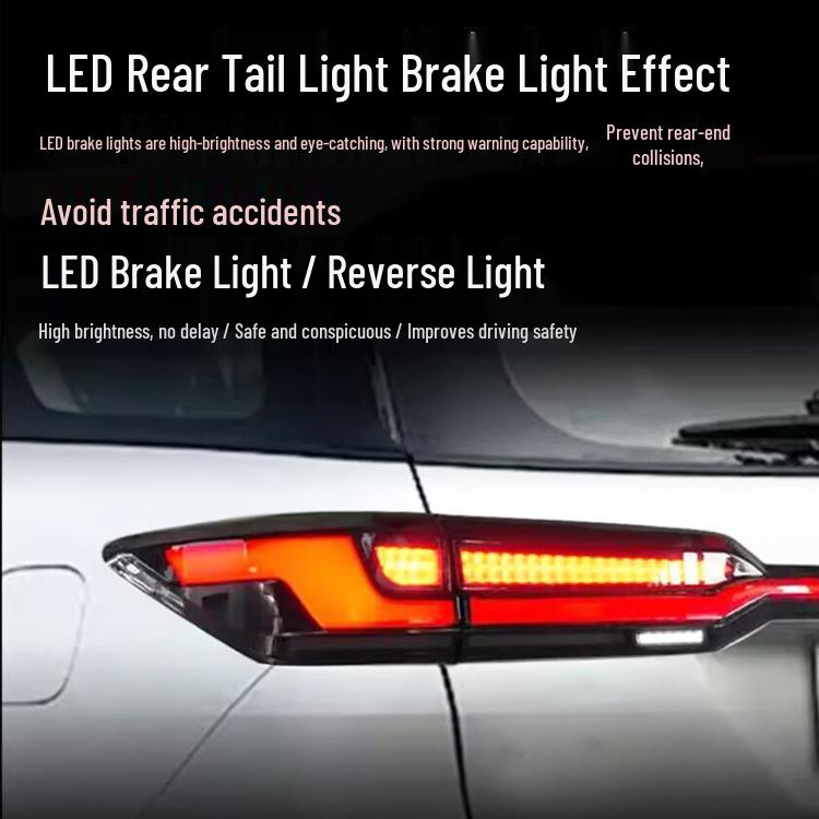16-23 Toyota Fortuner Sequential Taillight Assembly with Through-Type Rear Lights and Turn Signals