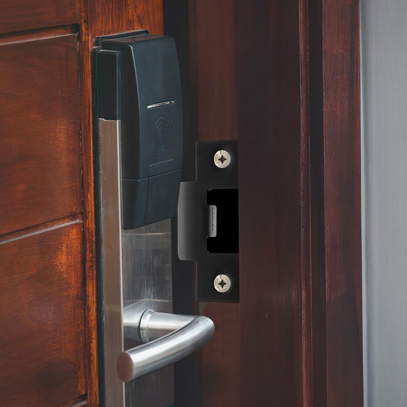 4Pcs Door Reinforcement Plates Stainless Steel Heavy Duty Deadbolt Strike Plates Latch Door Strike Plate Extender Security Kit