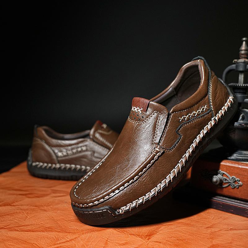 Scarpe da Uomo Casual in Pelle da Esterno Fatte a Mano Comode Mocassini da Uomo Suola Morbida Slip-On Mocassini da Uomo Antiscivolo Tempo Libero Passeggio Scarpe da Guida