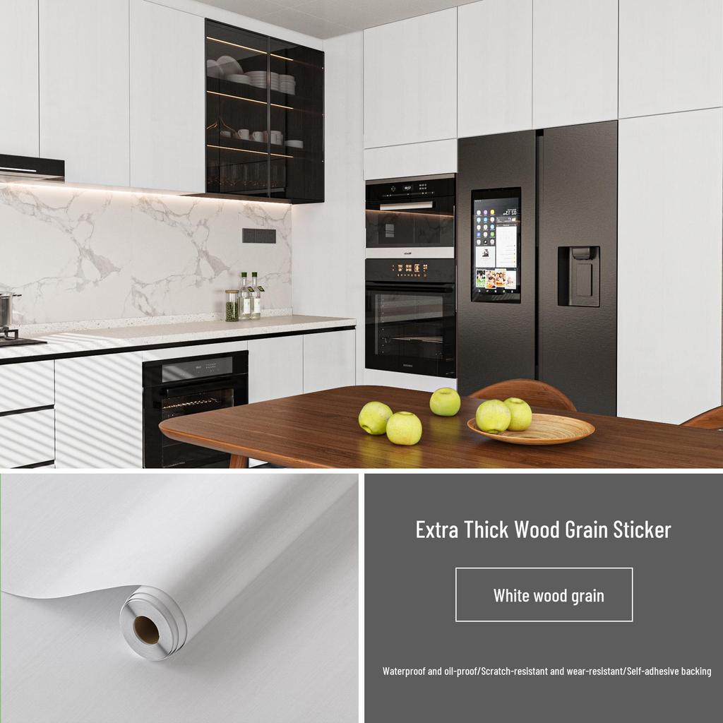 Vylepšená samolepicí tapeta s dřevodekorem: Vodotěsné a odolné proti vlhkosti pro nábytek, šatní skříně, dveře a renovace MDF.