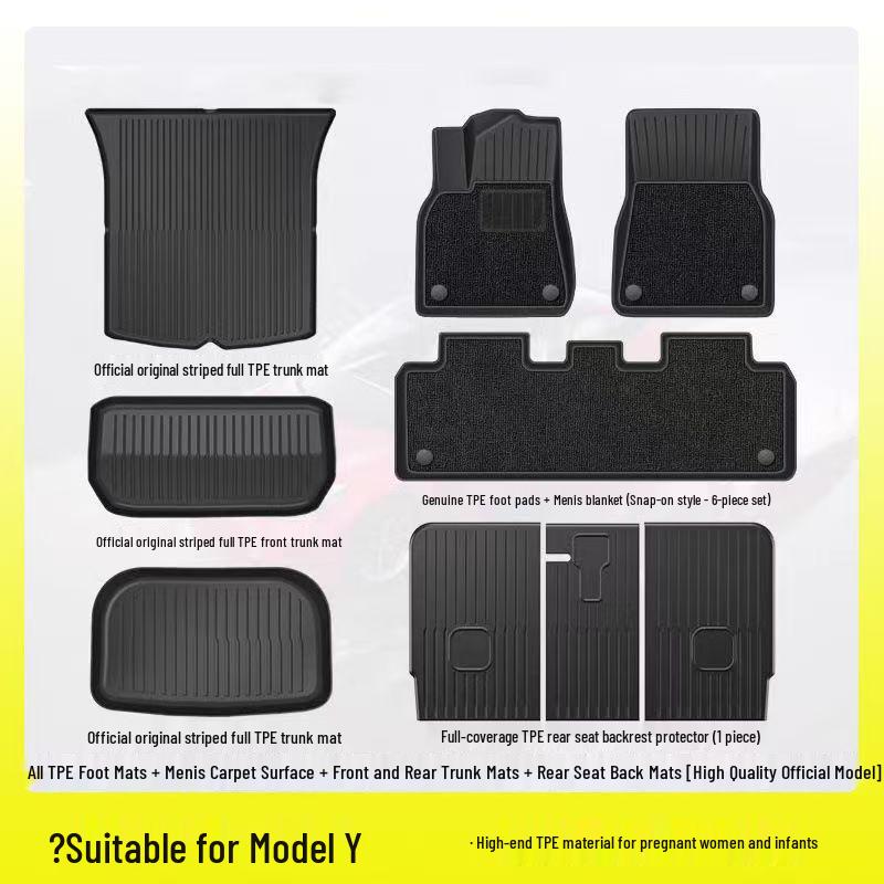 High-End TPE Floor Mats for Tesla Model Y/3 – Custom Car Accessories