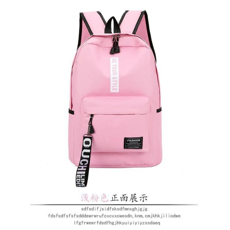 New Backpack Backpack Men and Women Junior High School High School Students Backpack Large Capacity Campus Canvas Double Back