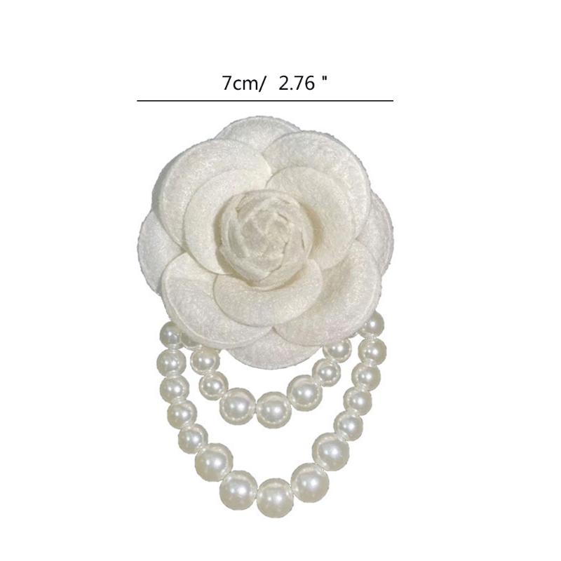 Imitation Perle Hochzeit Handgelenksblume Corsage Armband Braut Brautjungfer Stoff Kamelie Brosche Anstecknadel Handblume Schnalle Anstecknadel