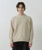 Dibeullu Relaxed Merino Wool Cashmere Blend Crew Neck Knit Soft Beige