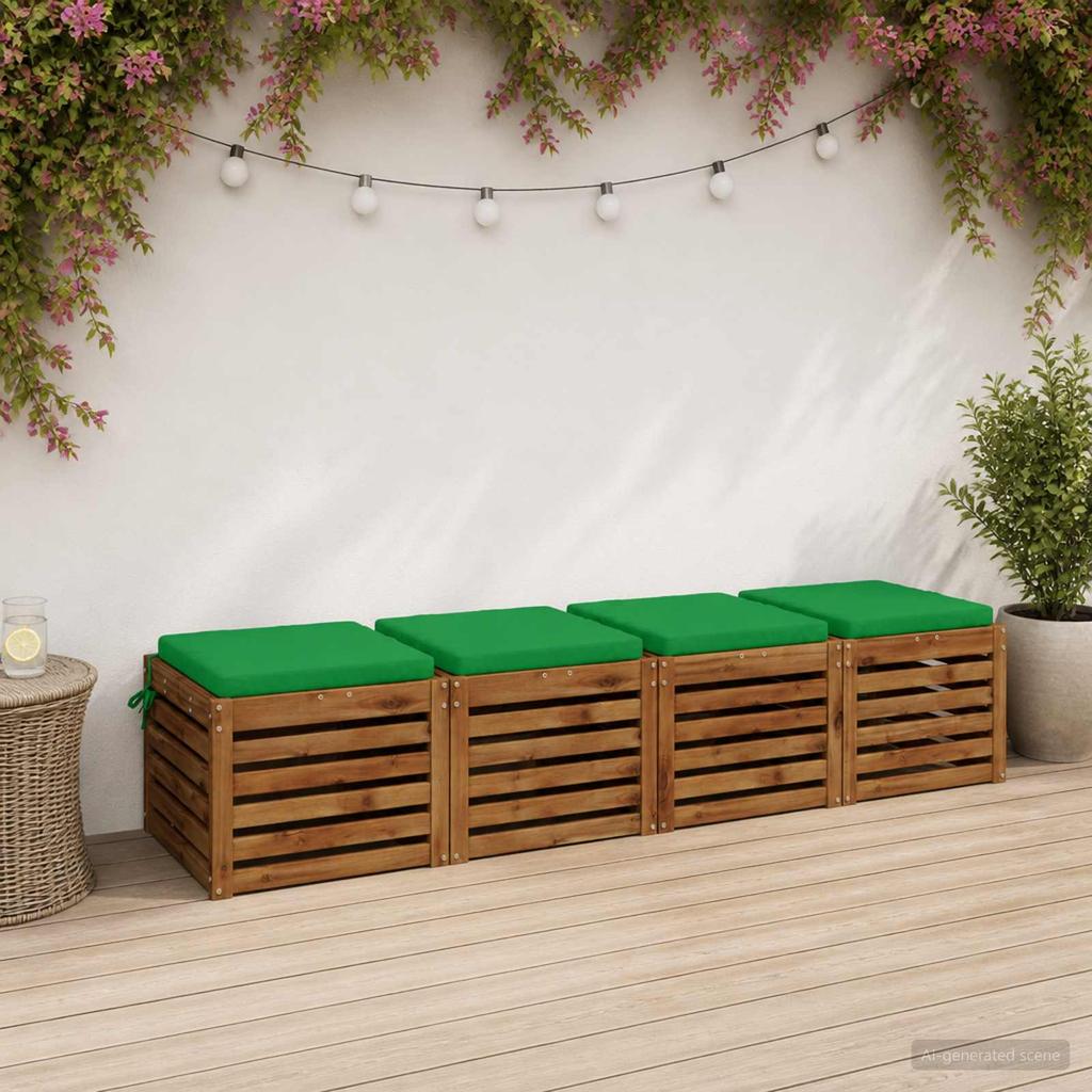4 piece seat cushions SOEST 4 pcs. 100percent  Polyester Green
