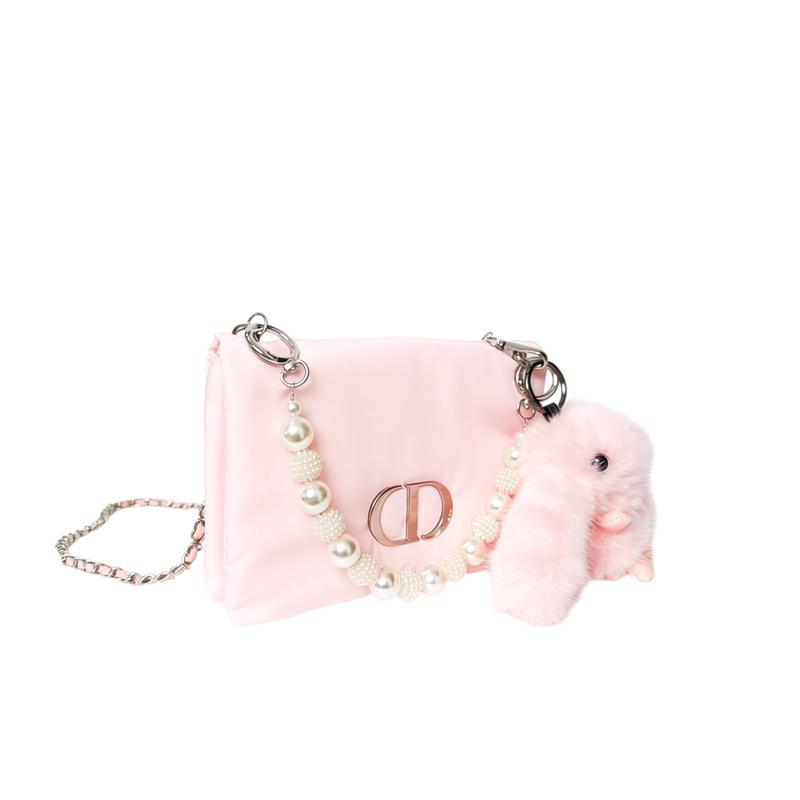 Dior Tasche [Personalisierte Kosmetiktasche] Rosa Hase Frisch Niedlich Vitalität Dopamin Künstlerisch Süße Nische High-End Trend Pendeln Dating Tragbar Französisch