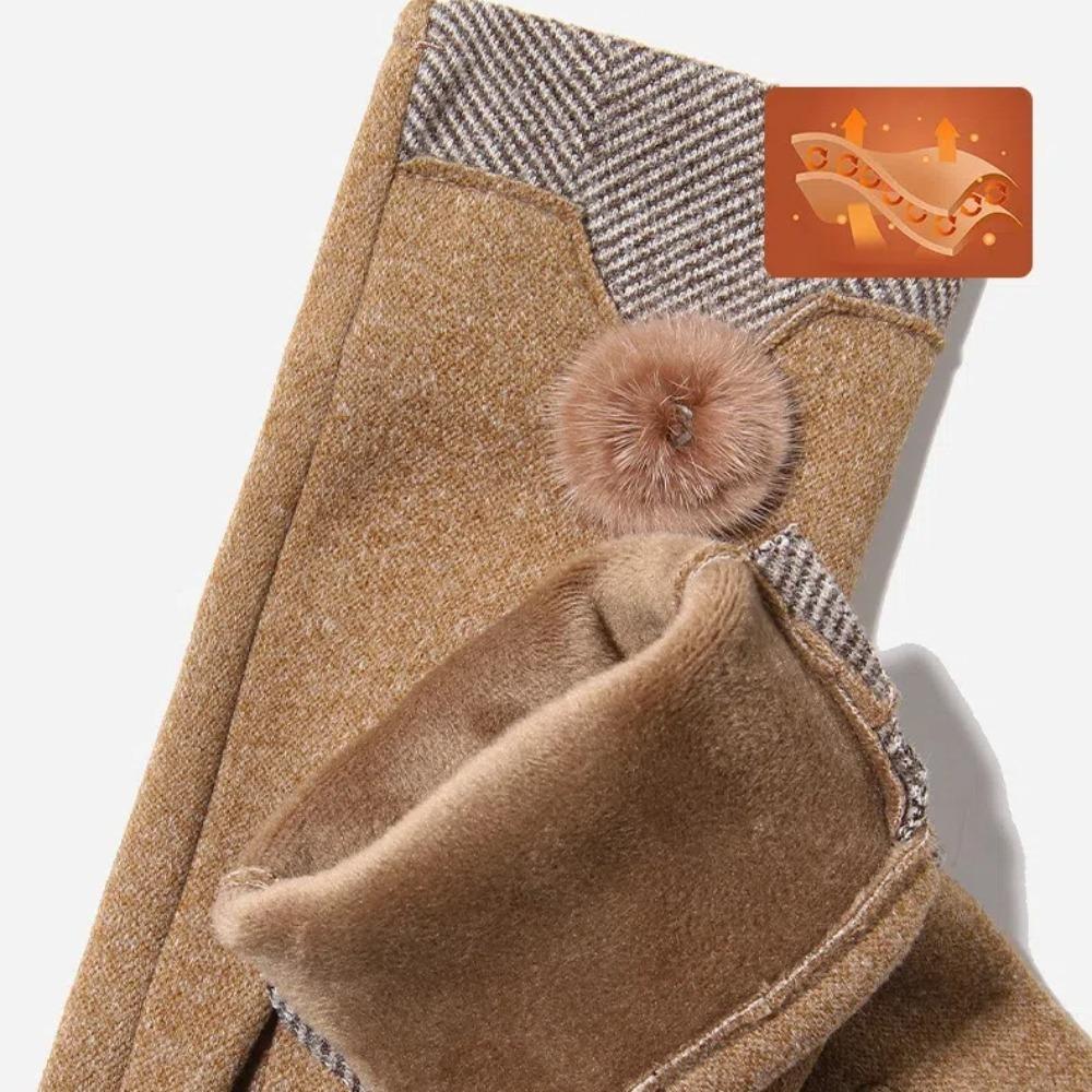 Full Finger Women Glove Touch Screen Driving Mitten New Cycling Glove Winter