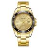 Meibo Men Steel Band Quartz Watch With Calendar For Office And Daily Wear