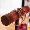 Rosewood Double-Layer Jewelry Stand: Bracelet & Watch Display Rack for Home Storage