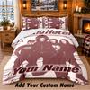 Tokio Hotel Benutzerdefinierter Name 3-teiliges Bettwäsche-Set 1 Bettlaken 2 Kissenbezüge Schlafzimmer Heimdekoration
