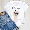 Women T-Shirts Fingernail Lady 90S Print Top Female T Shirt Cute Cartoon Short Sleeve Harajuku O-Neck Casual Tee Lady Clothes