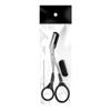 Korean Stainless Steel Eyebrow Trimming Scissors with Comb