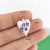 1pc Ceramics Pendant Charm Fish Heart Flower Conch Star Fruits Necklace Stainless Steel Geometric Imitation Pearl