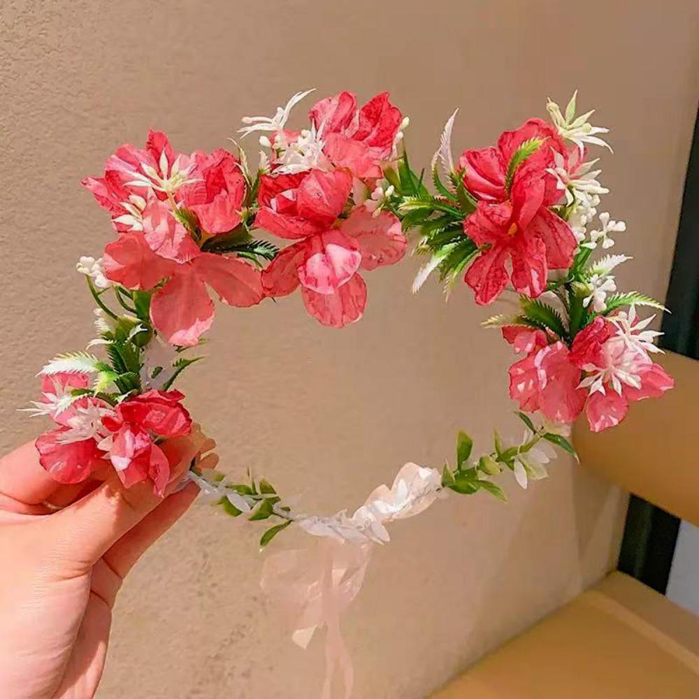 Multistyles Women Wedding Floral Headband Fashion Party Bride Garland  Wedding Baby Shower Decor