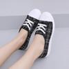 Summer New Canvas Shoes for Women Fashionable and Breathable One Step Shoes for Women Versatile Flat Shoes for Female Students