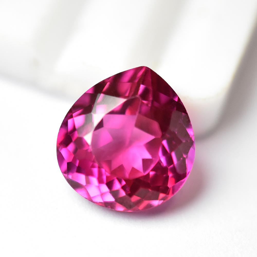 Natural Pink Sapphire 9.60 Ct Certified Pear Cut 13x12 mm Loose Gemstone