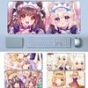 Anime Nekoparas Mouse Pad Rubber Thicken Overlock Gaming Table Mat Office Computer Keyboard Pad PC Mousepad