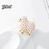 Animal Brooch Zinc Alloy Imitation Pearls Inlaid Fluffy Sheep Design