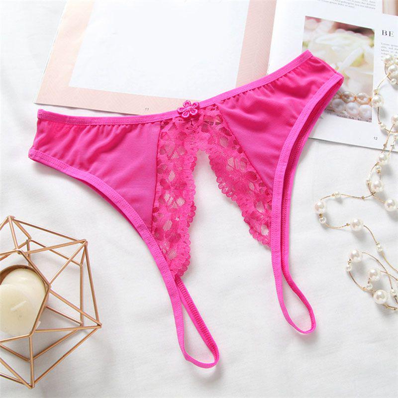 Sexy Women Lace Flowers Panties Low Rise Transparent Underwear Embroidery Briefs  Lingerie