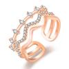 2022 Korean Fashion Women's Diamond Flash Open Ring - Stylish Hollow Design