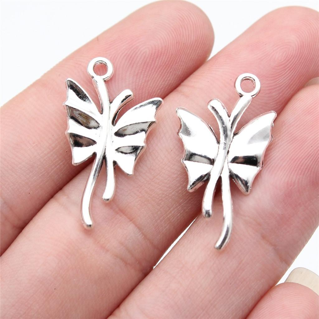 Charms Small Butterfly Pendants Wedding Jewelry Findings ZC114