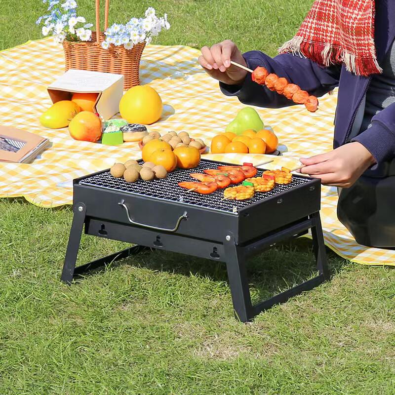 Huilingyang Portable Folding Outdoor Mini Charcoal BBQ Grill