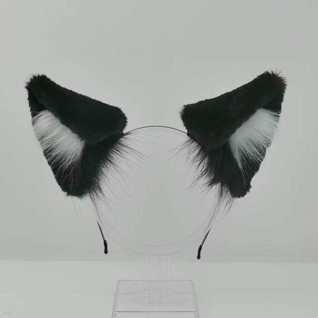 Japanese Style Plush Cat Fox Ears Headband for Women - Cute Animal Hair Clip Hairpin