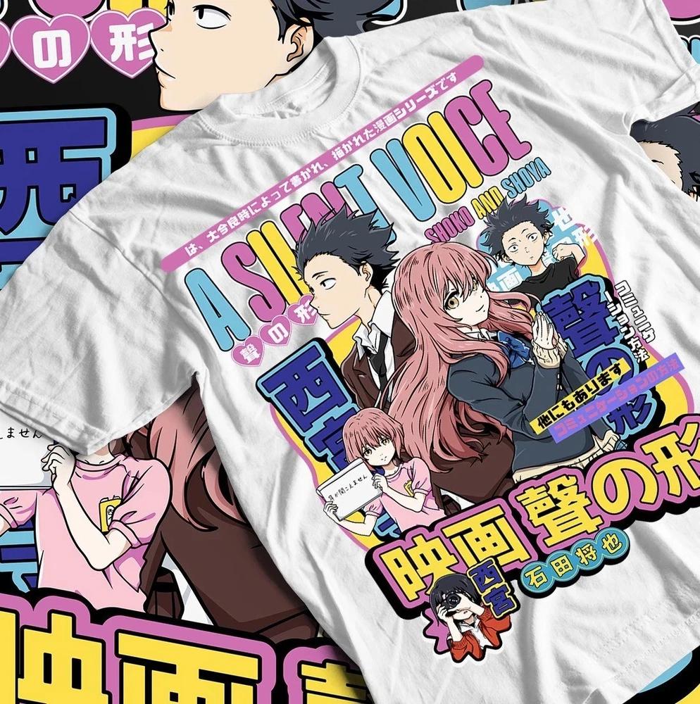 Silent Voice Cute Anime White T Shirt Unisex Style S
