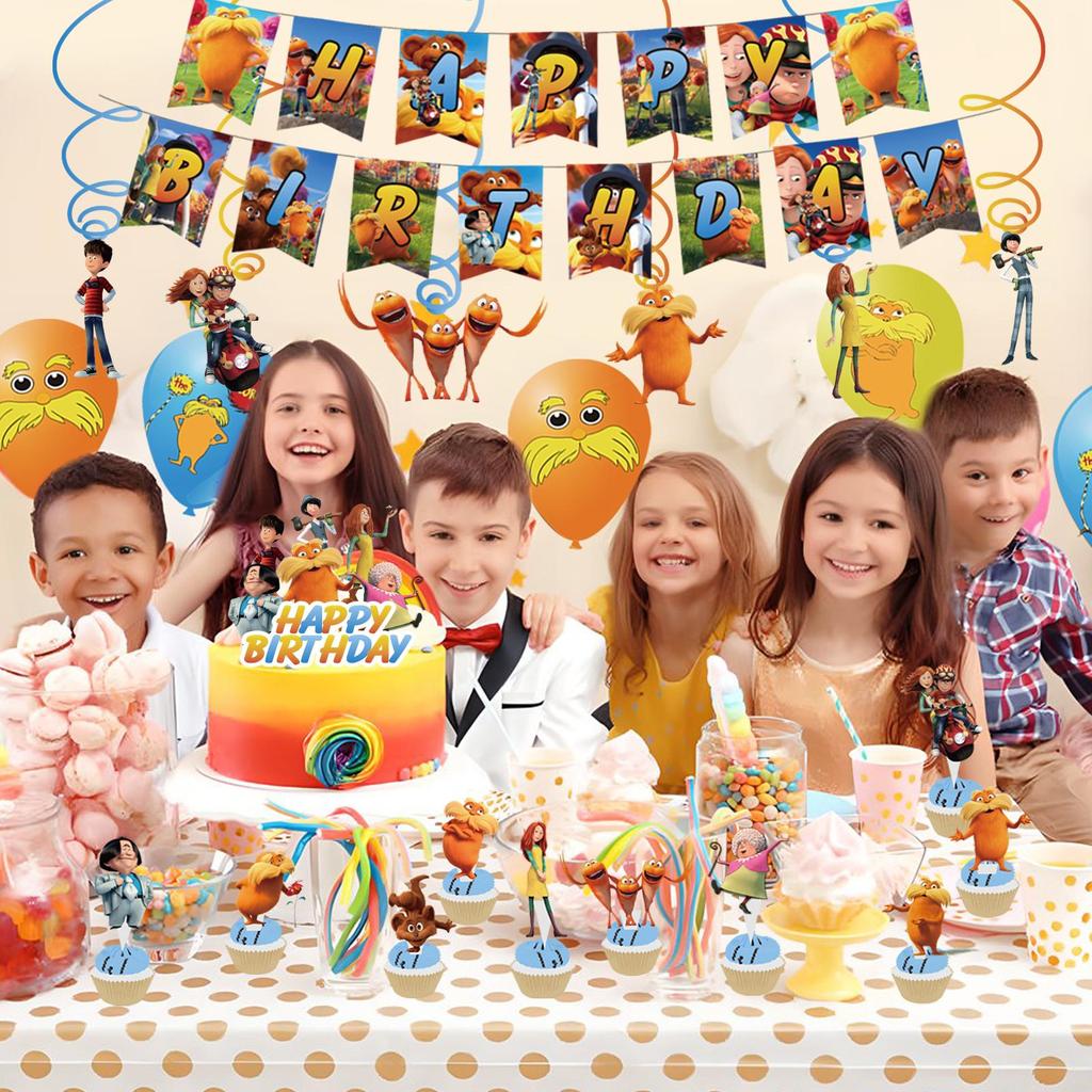 56 Pcs Cartoon Themed Party Decorations