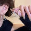 2023 New Trendy Heart Shape Big Hoop Earrings for Women Classic Hollow Stainless Steel Dangle Earring Personality Jewelry Gift