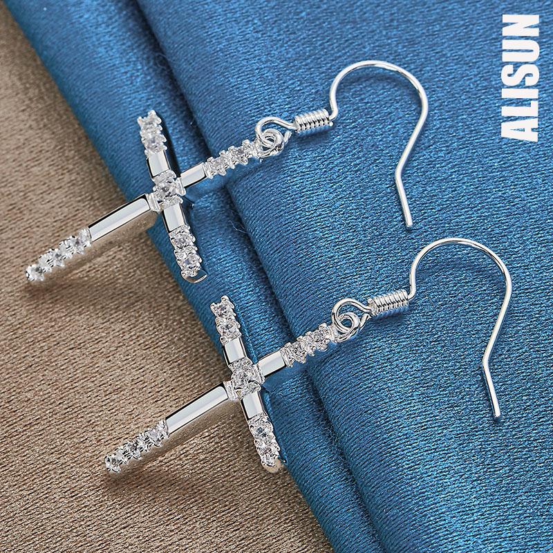 Cercei piercing pătrați și rotunzi din argint 925, bijuterii de nuntă la modă