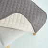 1PC Quilted Chair Cover Anti-slip Long Chairs Pad Seat Cushions with Elastic Strap Universal Banquet Hotel Chair Dust Covers