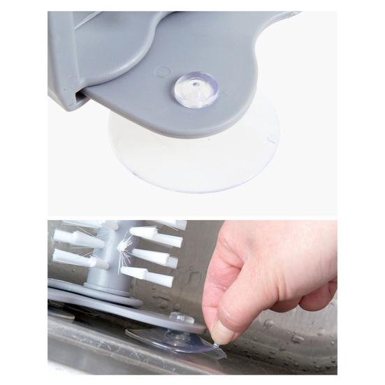 Easy Glass Cleaning Brush Removable Suction Cup 360 Degree Interior Exterior Mug Cleaner Washable Middle Brush