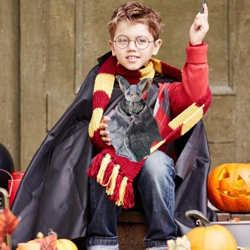 Plyšová panenka Goth Bat Vycpané zvířátko, Roztomilá panenka Goth Bat Panenka, Měkký plyšový polštář Panenka zvířátka na objímání, Halloween Velikonoce Vánoce