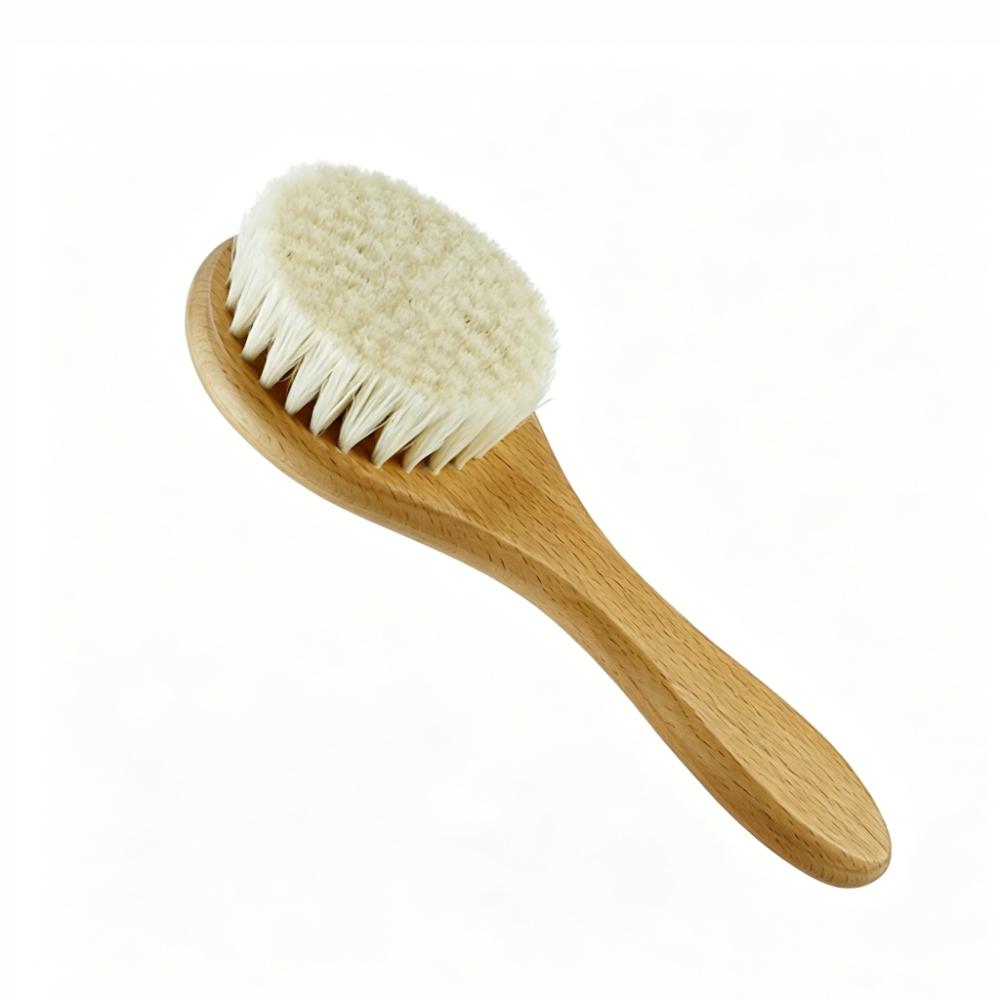 Wooden Handle Cradle Cap Brush Natural Infant Hair Brush High Quality Newborn Hair Brush