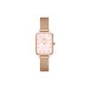 Daniel Wellington QUADRO series watch quartz movement stainless steel strap mother-of-pearl dial female watch simple small square watch DW00100510