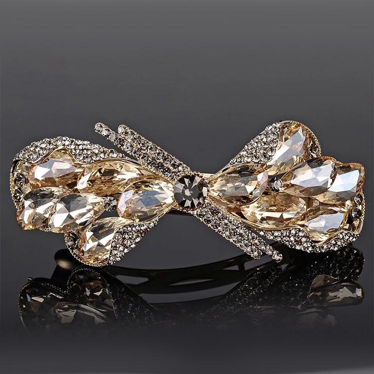 Women s Korean Crystal Half-Up Hair Clip – Elegant Mother s Hair Accessory