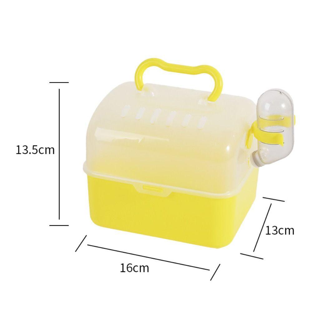 Escape-Proof Hamster Travel Carrier with Buckle Guinea Pig Handheld Case Small Pet Cage Vet Visits
