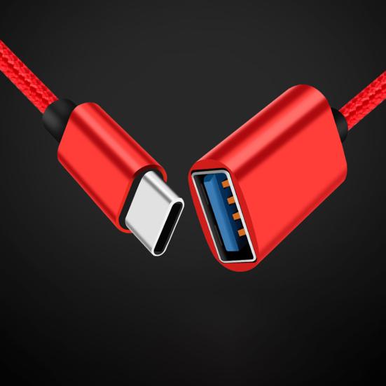 Nylon Braided OTG Adapter USB Data Cable Micro Adapter Cable U Disk Adapter Cable