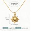 Versatile 18K Gold Sun Pendant Necklace - European & American Design, Simple & Stylish Clavicle Chain for Women