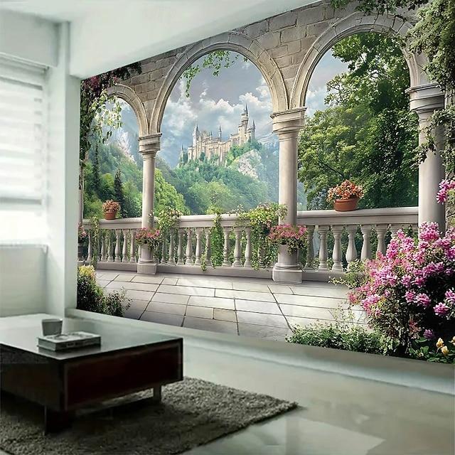 Tapestry view outside the wall window 75x100