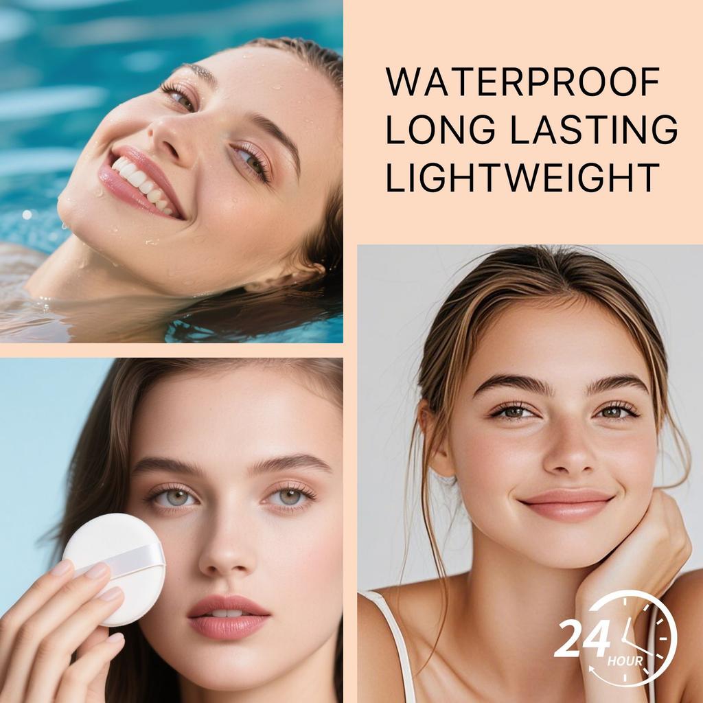 5 Color Luxury Powder for Women Face Foundation Pearlescent Powder Bottle Loose Powder Authentic Oil-Control Beauty Make Up Art Tools