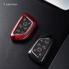 T-Carbon Carbon Fiber Car Key Case Cover Fit For Chevrolet C8 Camaro Car Interior Accessories Key Fob Protect Car Key